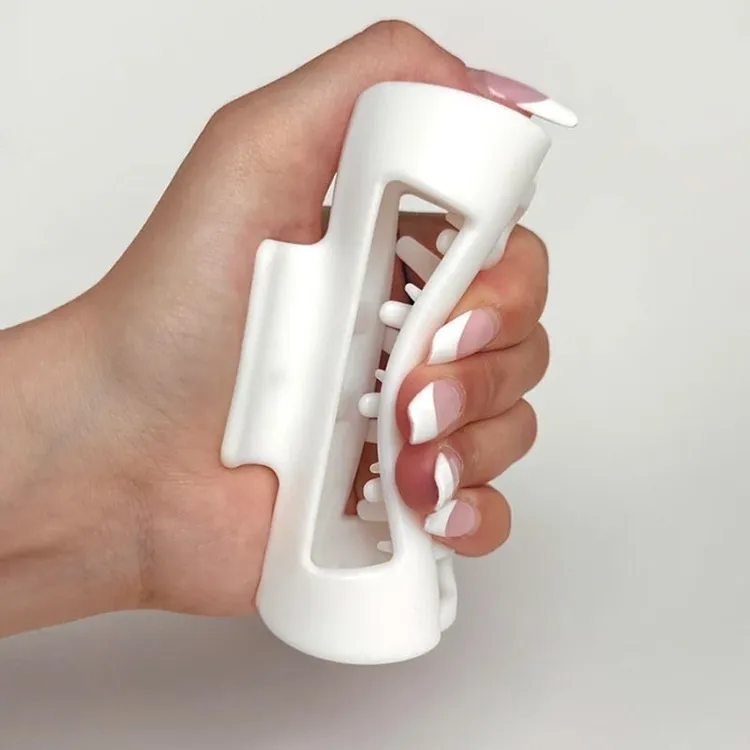 大号软质硅胶鲨鱼夹安全高级感抓夹防摔不易碎夹子发卡头发夹简约