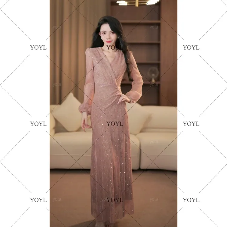 【yola】月光浮星秋冬新款高级显瘦鱼尾连衣裙-YL11198