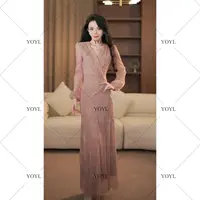 【yola】月光浮星秋冬新款高级显瘦鱼尾连衣裙-YL11198