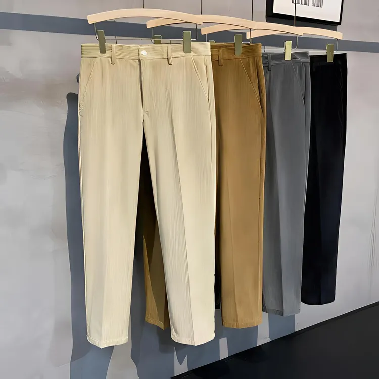 春秋款男西裤男裤新款灯芯绒西裤子男生长西裤男复古直筒休闲裤男