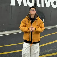 XDZZ二狗25ss冬季男装易麦纯色连帽羽绒服男工装风百搭潮流25895