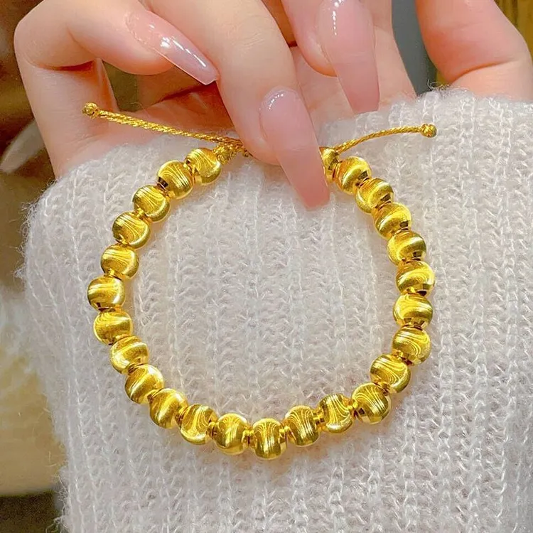 铜合金手链 猫眼手链女经典轻奢小众设计金珠手链气质情人节礼物