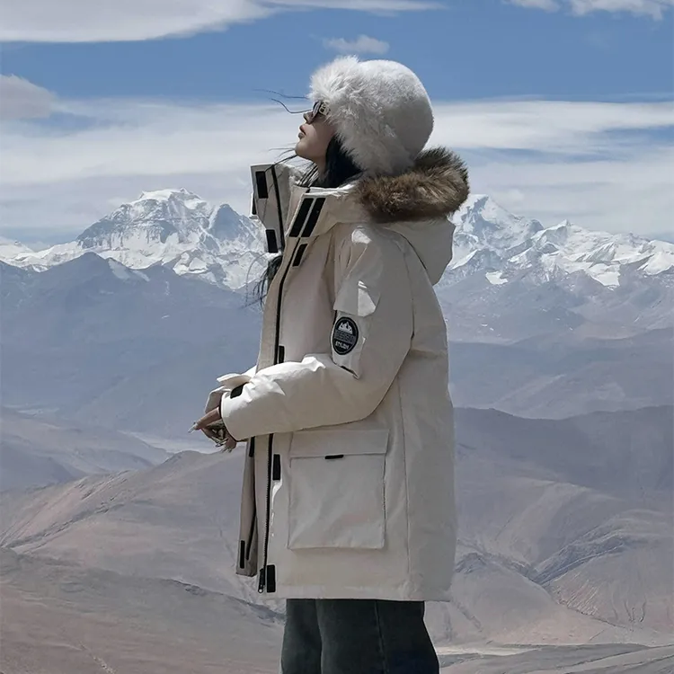 工装派克服棉服女中长款2025年冬季新款韩版宽松加厚棉衣外套潮