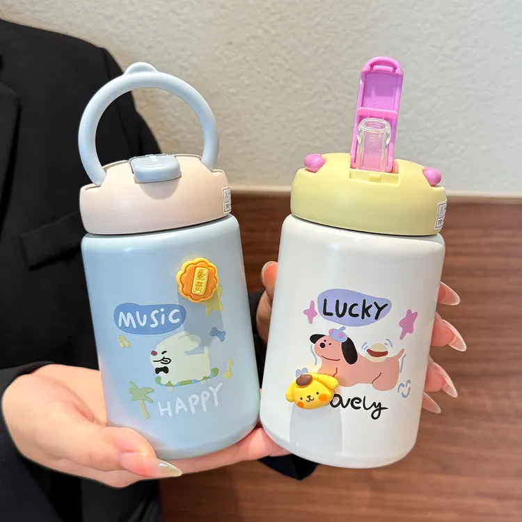 迷你食品级保温杯女可爱小巧便携吸管杯316不锈钢小容量儿童杯子
