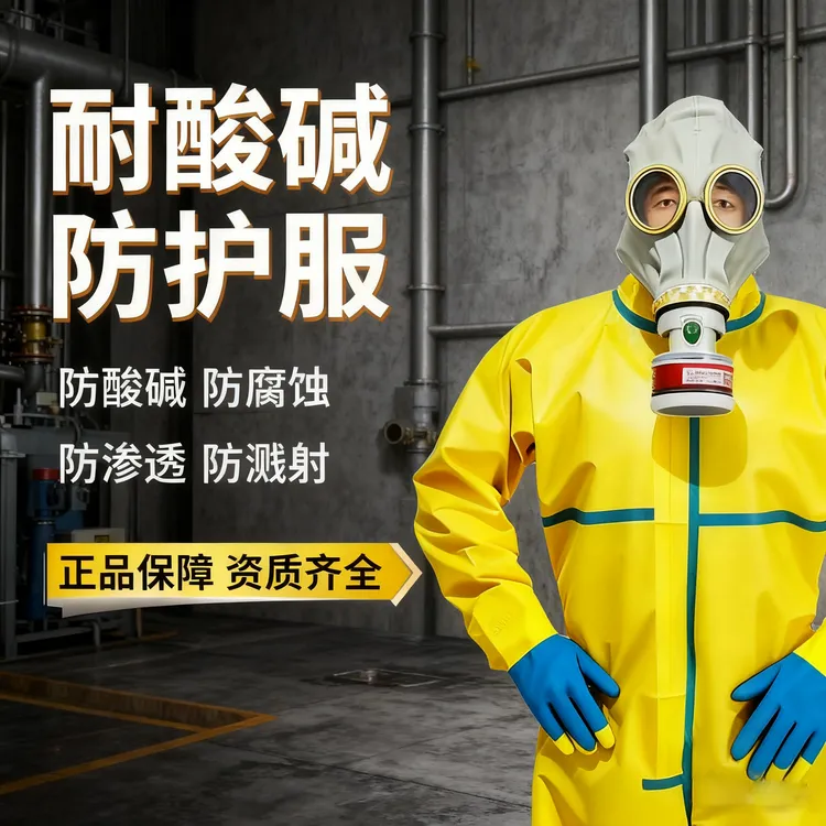 防化服耐酸碱防酸防毒化学实验防护服危化品硫酸化工连体全身轻型
