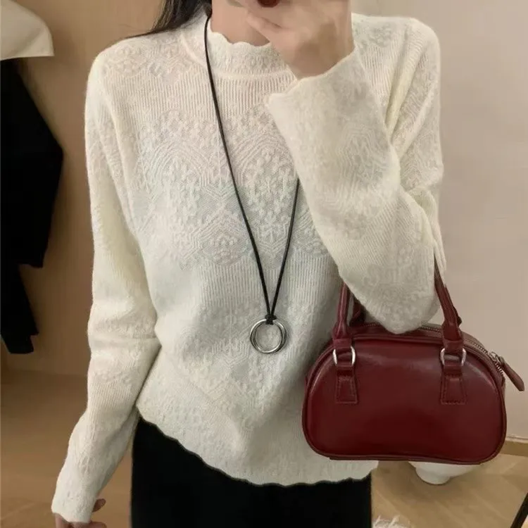 2025秋冬新款时尚百搭针织毛衣打底衫