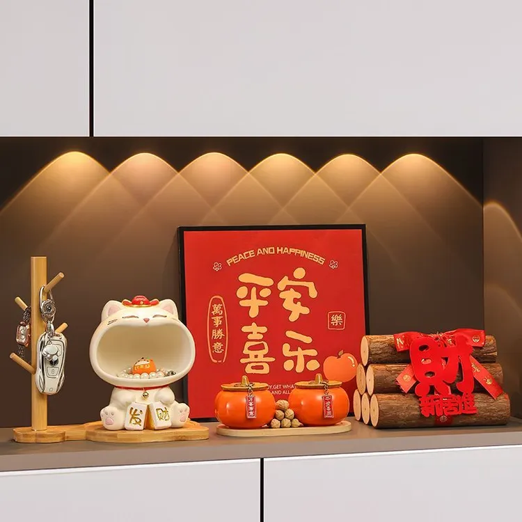 大嘴招财猫摆件客厅家居鞋柜2025年装饰品乔迁新居礼物轻奢