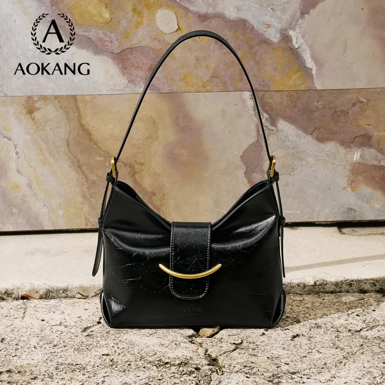 奥康女款腋下包2025新款植鞣牛皮包包百搭气质女包通勤单肩斜挎包