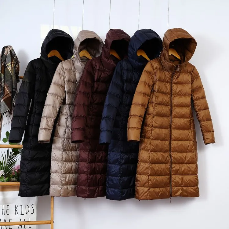 波司登羽绒服适配2025新款羽绒服女中长款连帽轻薄韩版修身显瘦连