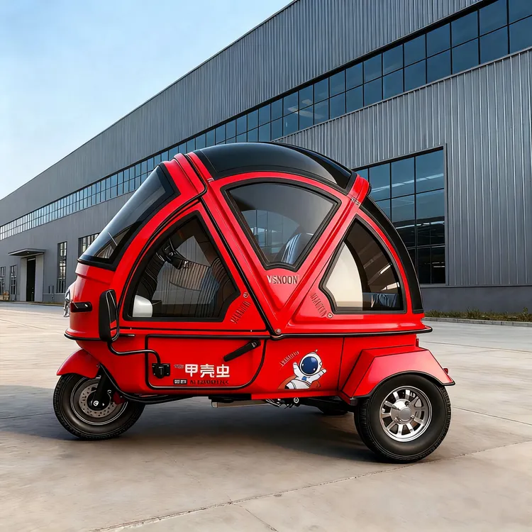 迷你甲壳虫敞篷全封闭电动三轮车带娃代步通勤老年代步新能源