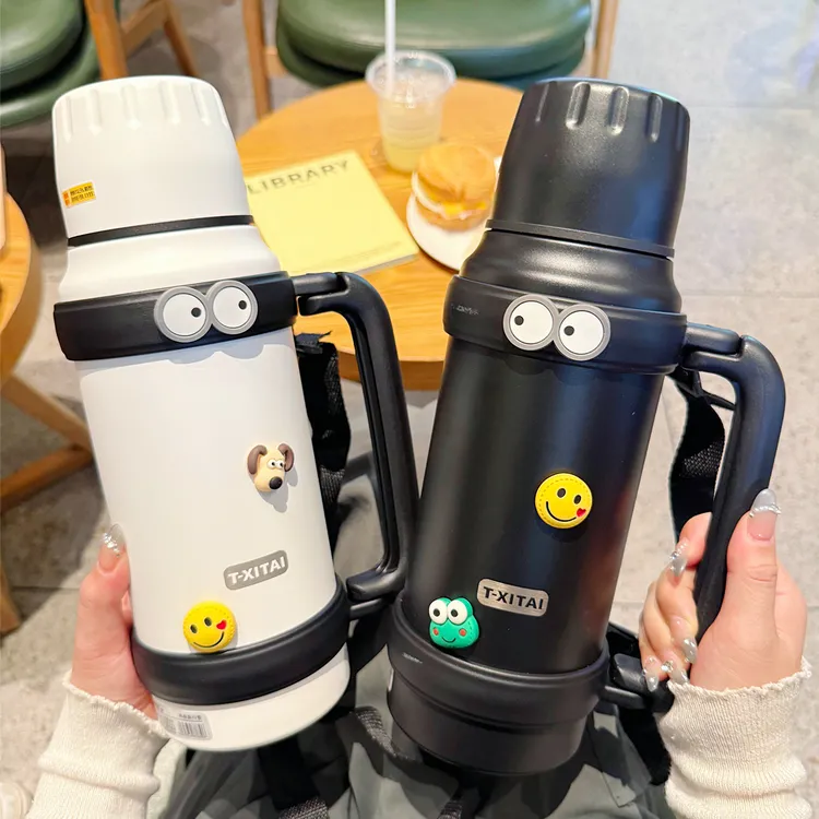 大容量简约保温杯316不锈钢保温壶男女户外运动水杯便携泡茶杯子