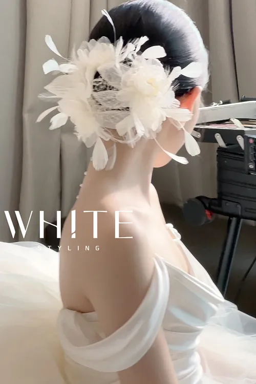 非金属布艺婚庆饰品 WHITE手作｜新品“白色恋人”（饱满一对）