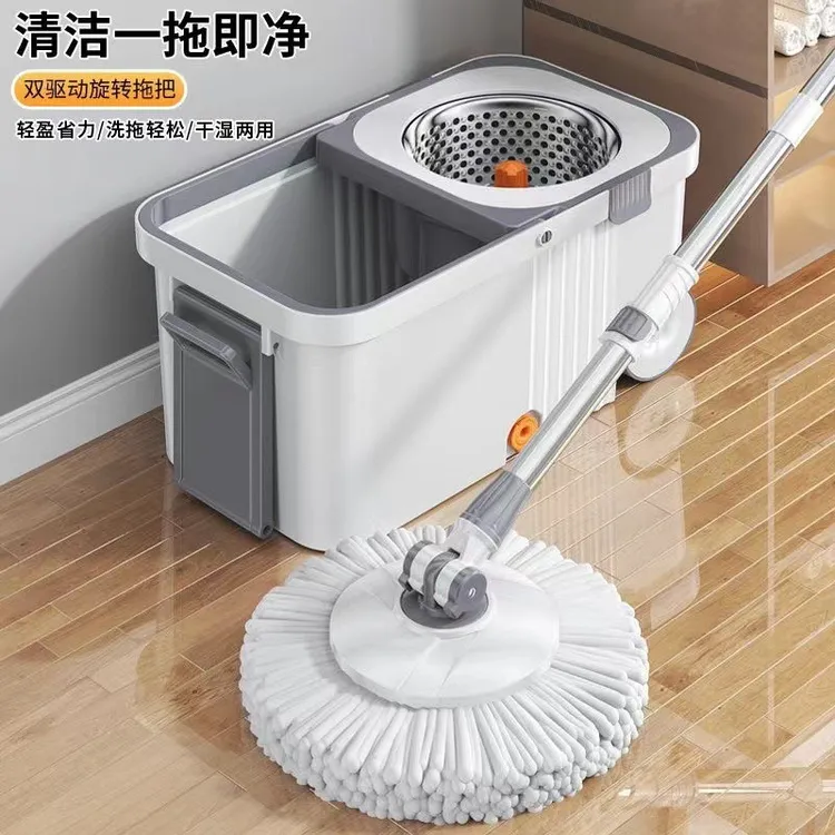 免手洗家用自拧水旋转拖把加厚升级版拖把家用带桶一拖净拖布批发