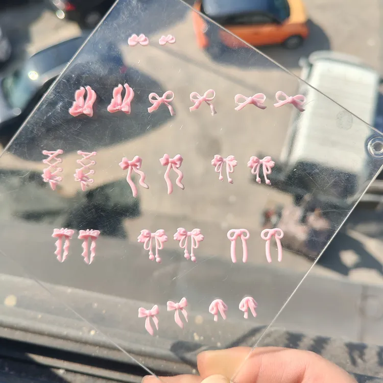 迷你蝴蝶结美甲饰品网红爆款马卡龙立体飘带树脂指甲配饰