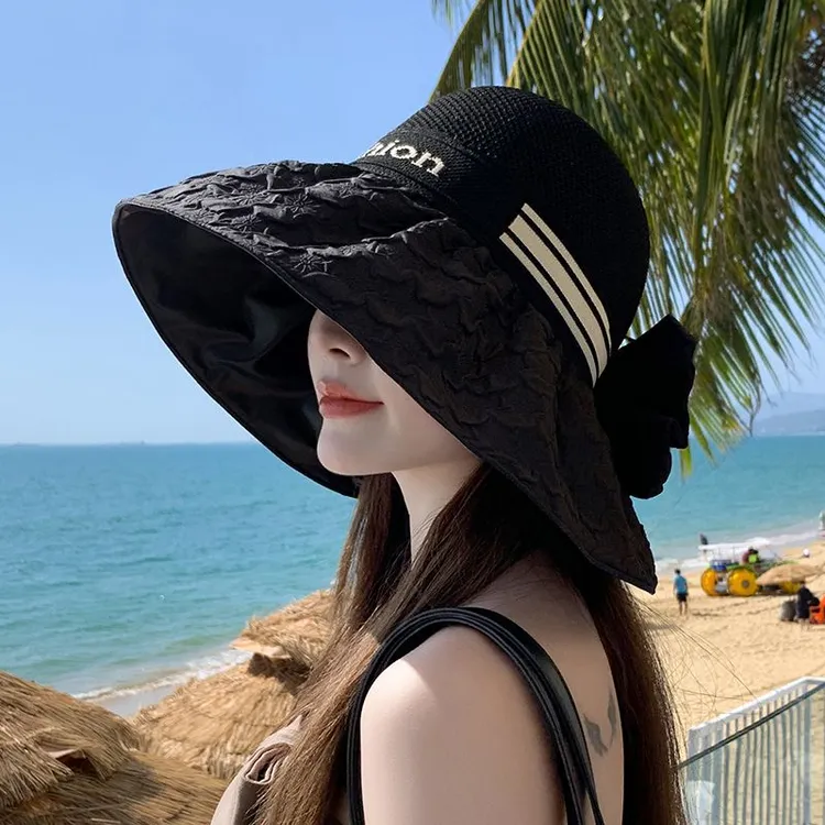蕉下客【透气防晒好】UV黑胶防晒遮阳帽子女夏遮脸防紫外线太阳