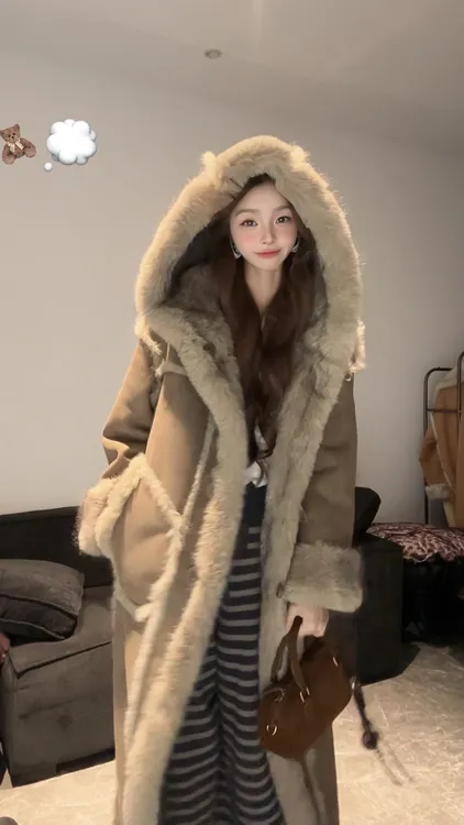 中长款翻领长款MV领帕斯条均码极简风女88188