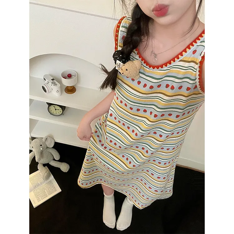 女大睡衣女款爆款2025新款夏季甜美宽松休闲可外穿背心睡裙家居服