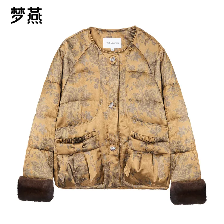 梦燕秋冬女国风百搭气质大方宽松休闲舒适简约鹅绒服1CY11B5087Z