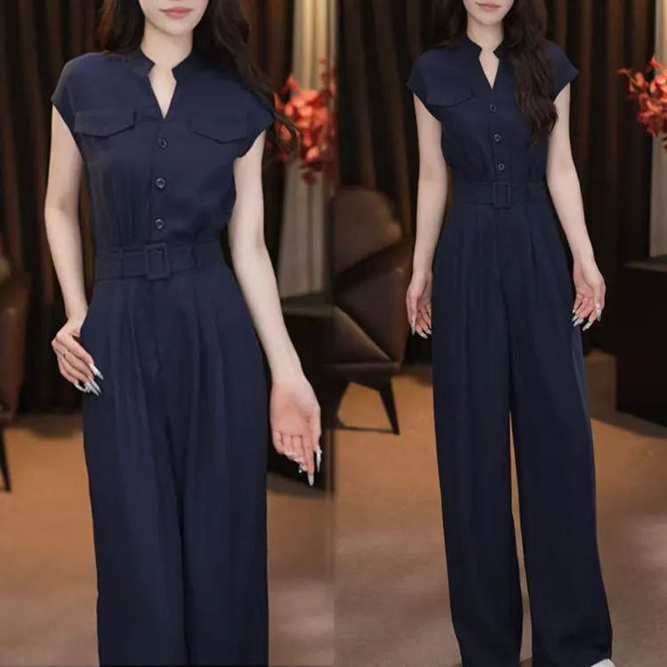 2025年夏季新款连体裤套装女时尚设计感显瘦潮流网红流行百搭穿搭