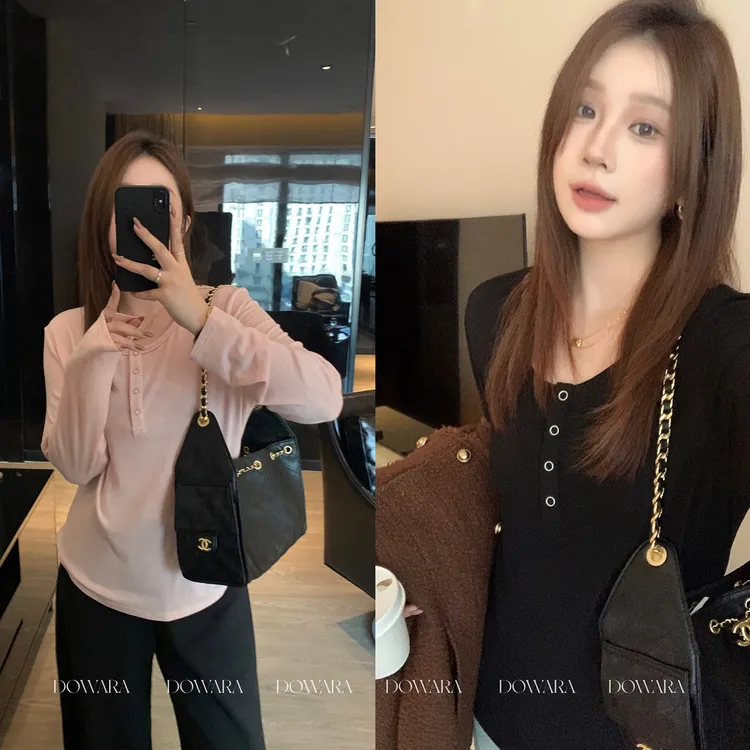 大婉酱微胖定制【柔境】秋冬莱赛尔绵羊毛半开领正肩休闲上衣1142D 