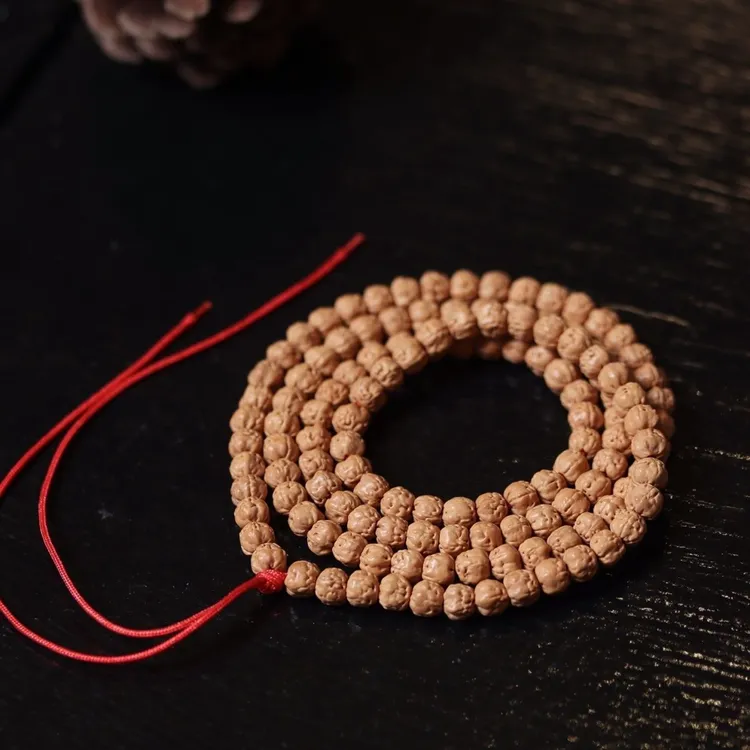 天然原桩佛手小金刚108颗脖挂五爪金龙三日红佛珠念珠文玩手持