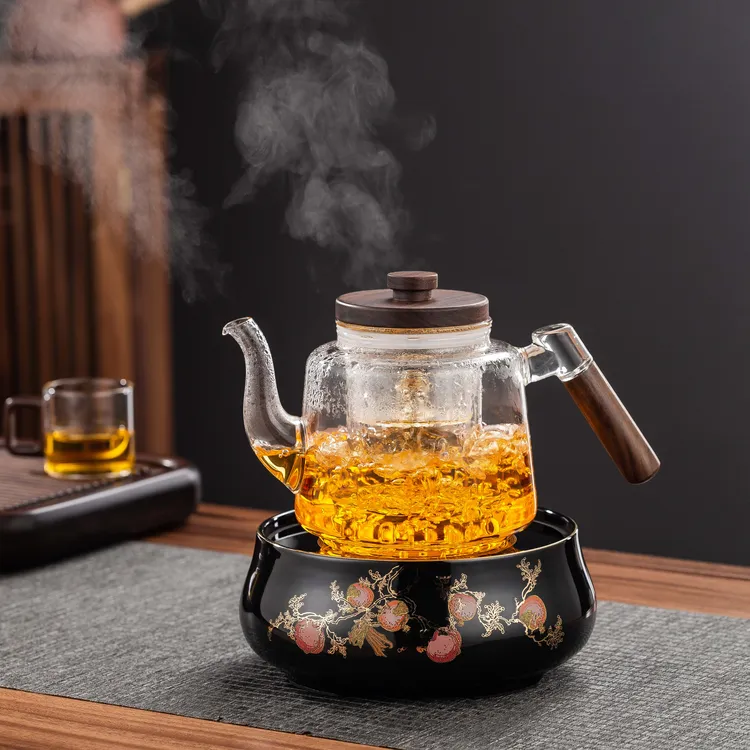 玻璃煮茶壶电陶炉煮茶器加厚耐玻璃蒸煮一体烧水茶具套装