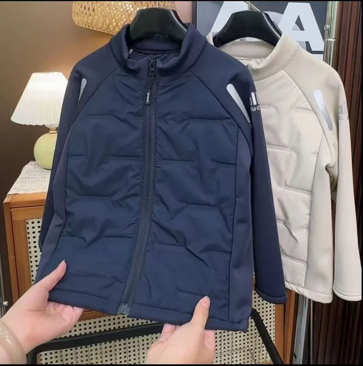 男童秋冬外套2025洋气韩版棉服薄棉袄中大童外套