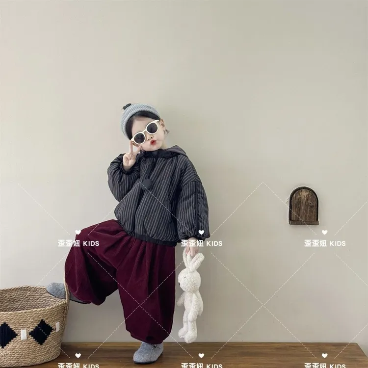 儿童棉服外套2025新款冬装男女童保暖宽松森系加厚棉衣男孩棉袄