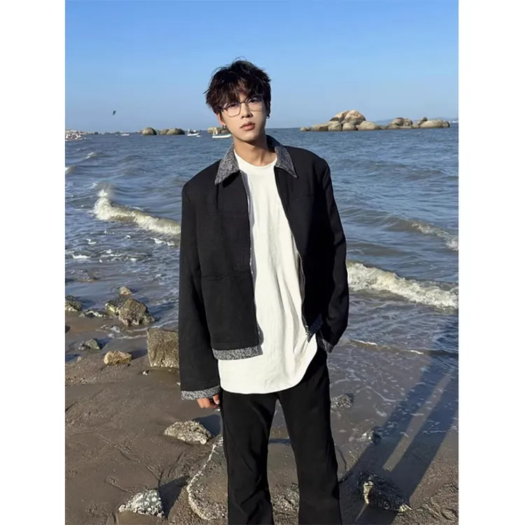 cleanfit贵公子小香风短款夹克男春秋痞帅高级感男模穿搭休闲外套