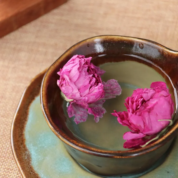 伍简一 山东平阴玫瑰 冻干平阴玫瑰花冠 精选无硫头茬干玫瑰 泡茶