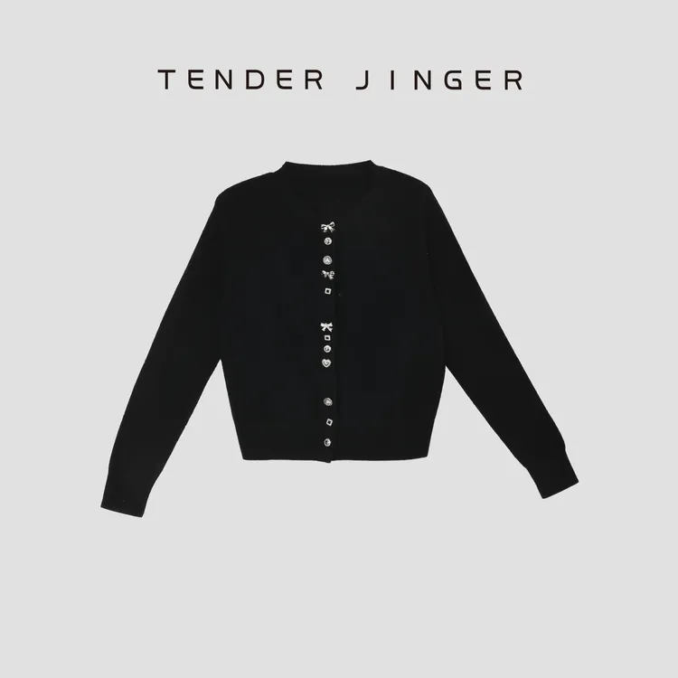 Tender Jinger【黑标】圆领显瘦澳毛针织衫T53FSS41444