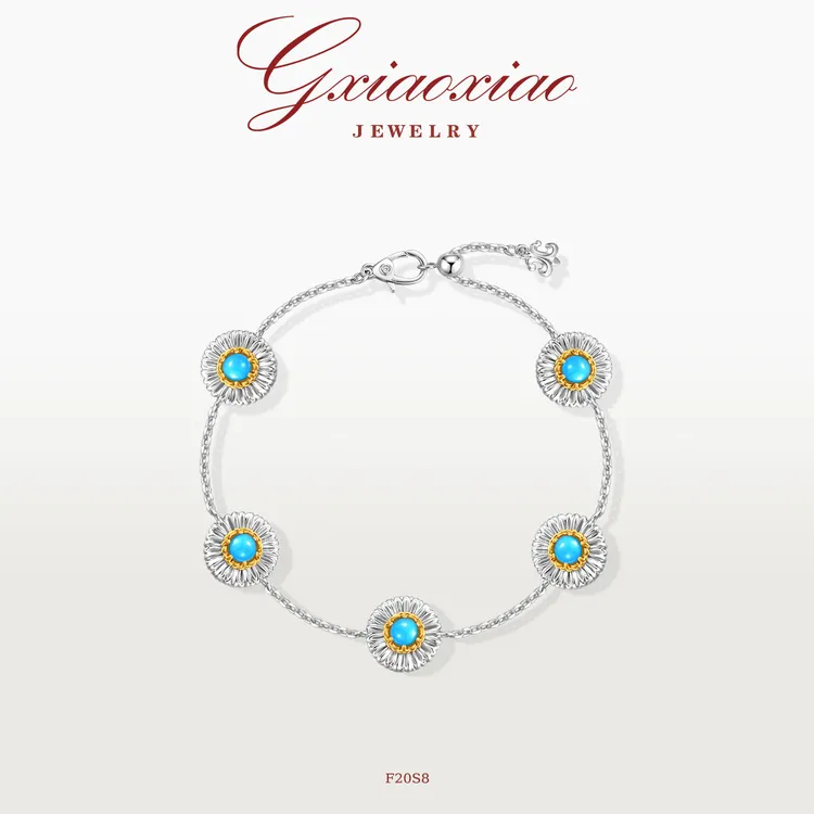 G XIAOXIAO 镀K金 时尚气质精致百搭雏菊小众手工手链 F20S8