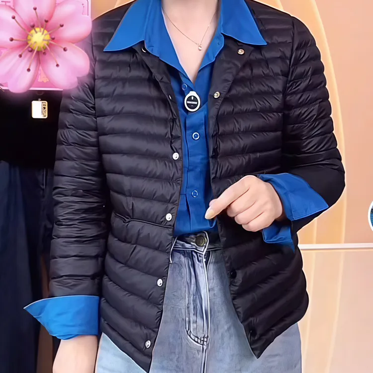 【90鹅绒】 小立领气质型超轻超薄显瘦保暖羽绒短外套
