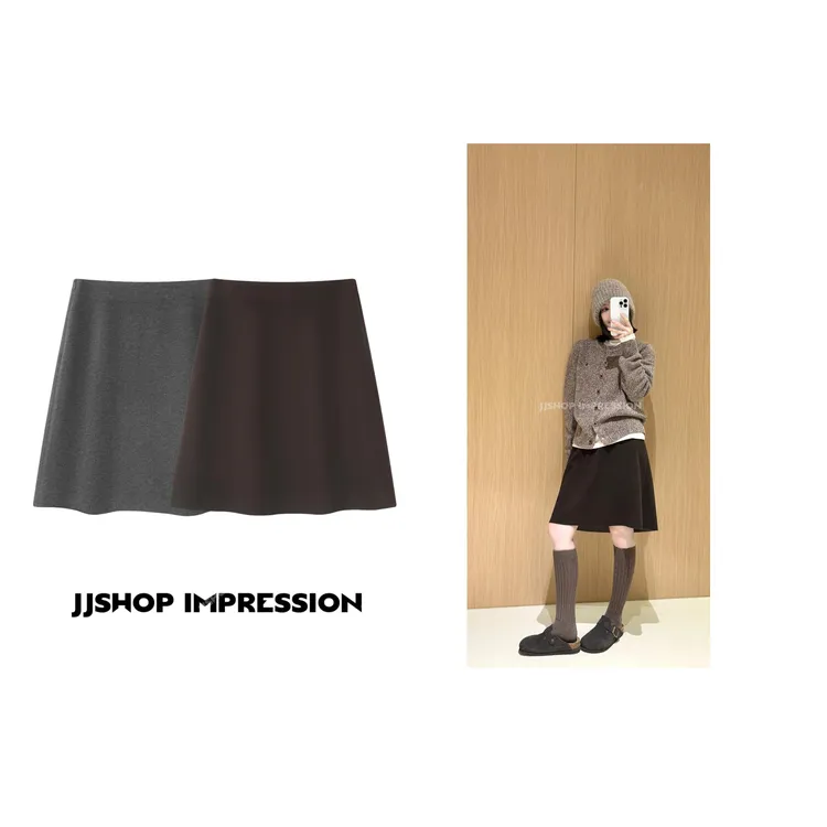 【超模毛呢半身裙】JJSHOP IMPRESSION四季时髦气质减龄复古中裙