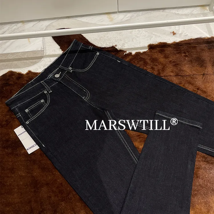 【MARSWTILL】辑明线丨丹宁原色丨复古丨修身丨直筒丨牛仔裤男款