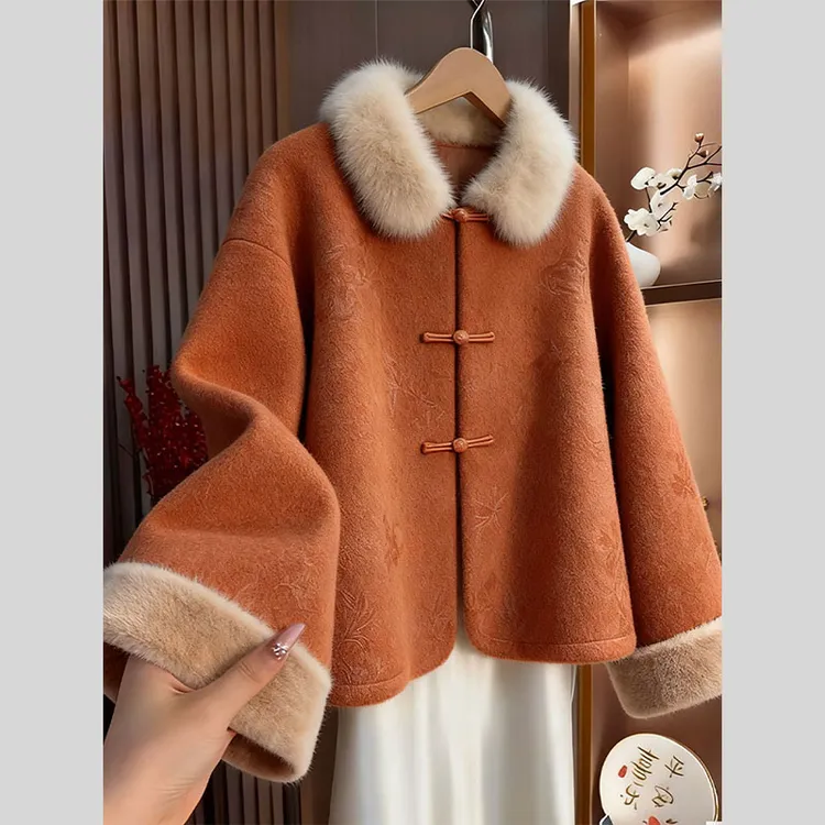 高级感新中式国风外套2025年冬季新款今年流行爆款复古唐装上衣女