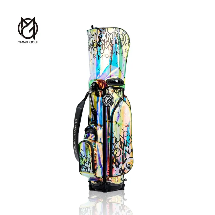 OMNIXGOLF高尔夫球包幻彩透明2.09寸站立包运动时尚轻便球袋个性