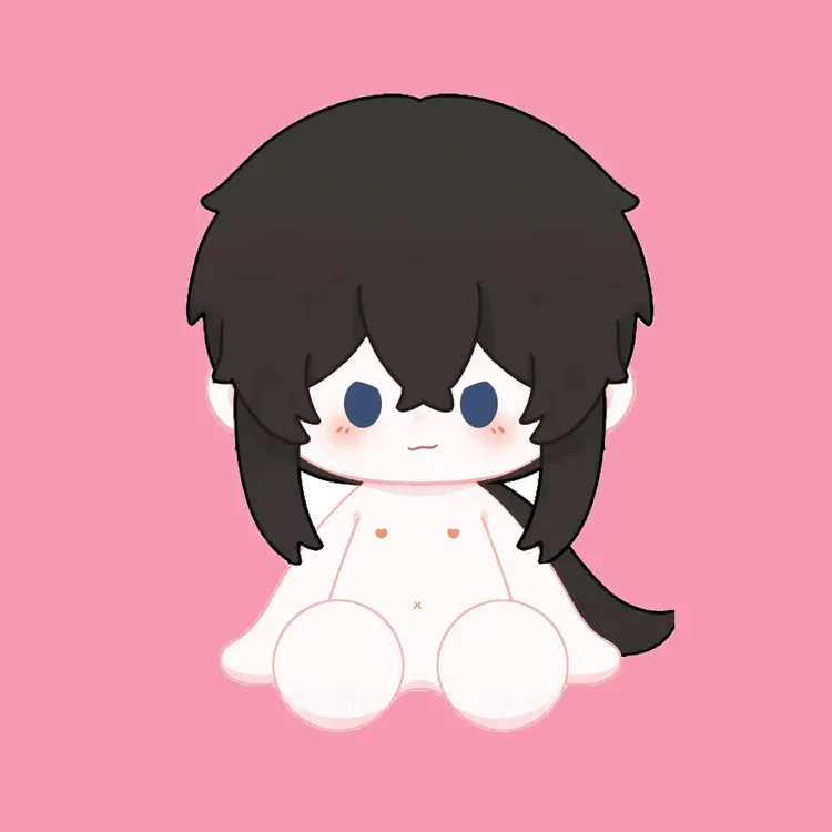 二次元我在惊悚游戏里封神周边同人玩偶40cm白六棉花娃娃娃