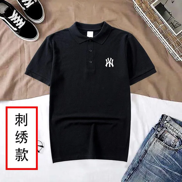 潮牌纯棉短袖POLO衫男夏季时尚宽松保罗半袖刺绣翻领t恤百搭上衣