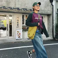 8533宽松型休闲撞色新潮风街头插肩袖潮流磨毛长袖打底衫