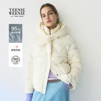 TeenieWeenie小熊女羽绒服25清新少女感保暖带帽外套TTJD254T03E