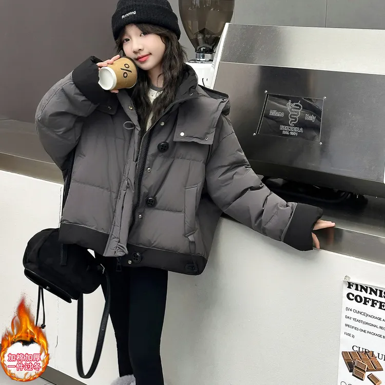 女童棉服2025新款中大童冬装加厚棉衣女孩冬季洋气面包服保暖外套