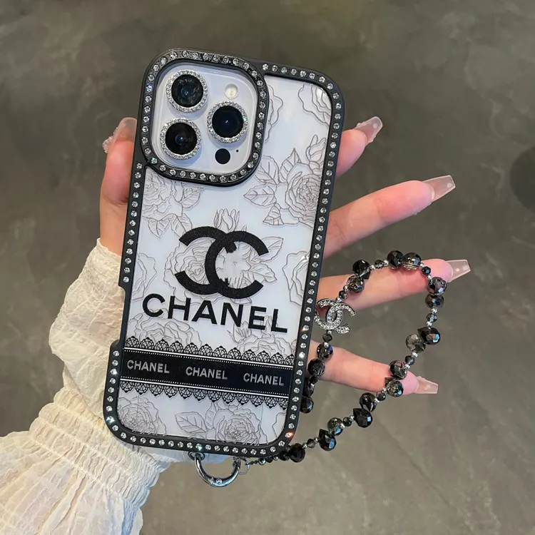 轻奢透色蕾丝小香风点钻适用苹果16ProMax1514手机壳新款防摔女神