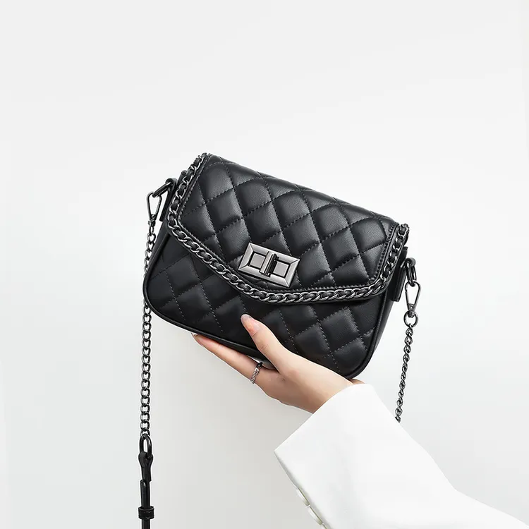 包包女士斜挎包2025新款女包高级感精致真皮bags单肩小香风链条包