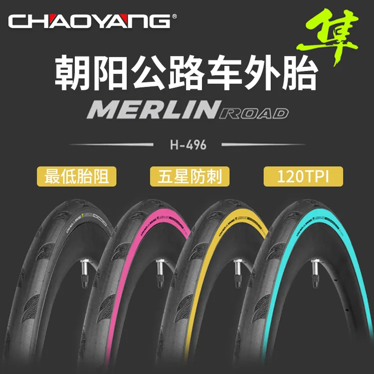 朝阳眼镜蛇PRO公路车外胎700x25/28c折叠防刺自行车轮胎隼H-496