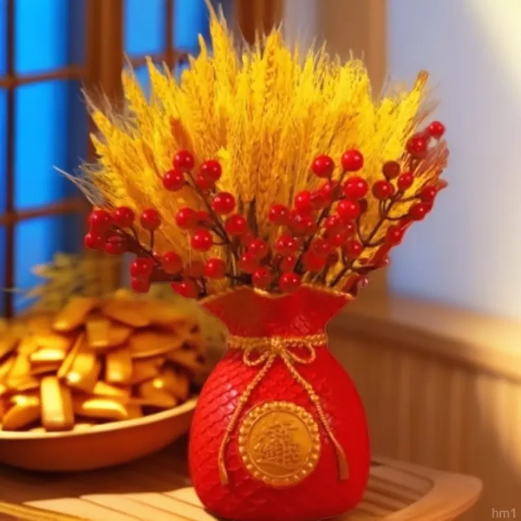 精致大麦干花福袋摆件客厅阳台包邮金黄麦穗装饰乔迁爆款主播爆款