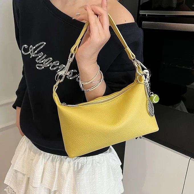 2025新款欧洲站时尚简约腋下包女软皮百搭小众斜挎包潮手拎包