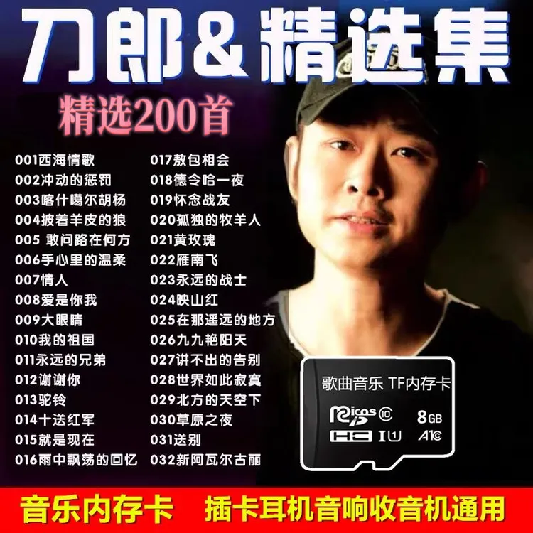 车用SD卡2025最火刀郎合集专辑爆火罗刹海市歌曲音乐TF卡内存卡