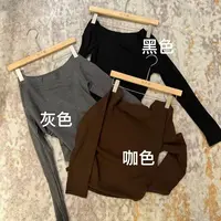 【甜系慕斯】早秋百搭纯色不规则长袖斜肩上衣