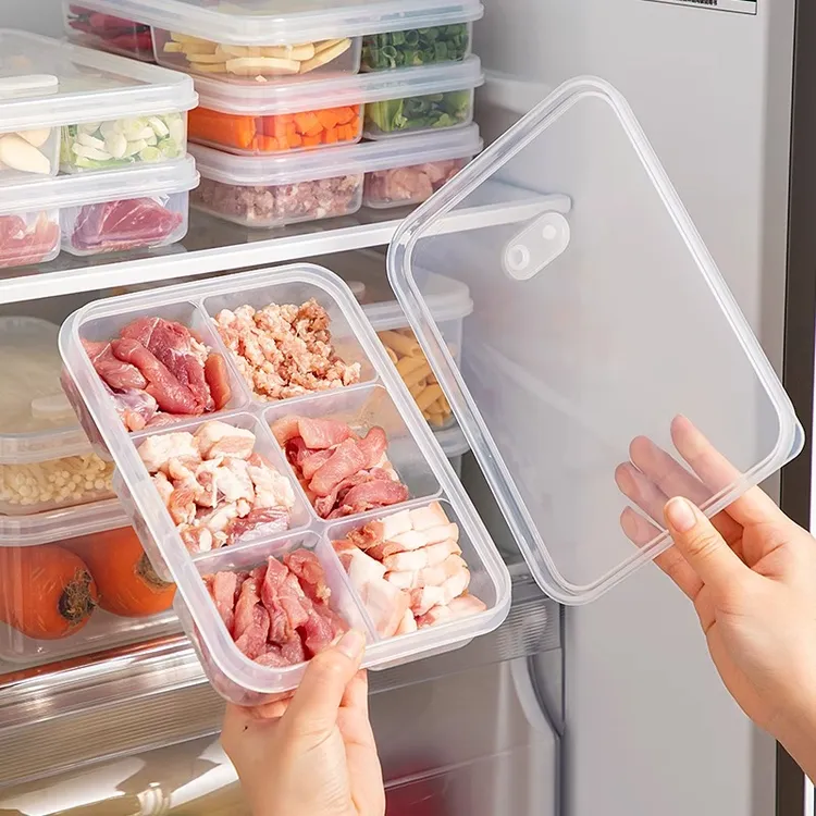 冰箱冻肉分格盒子冷冻食品级收纳盒专用保鲜盒分装盒整理神器